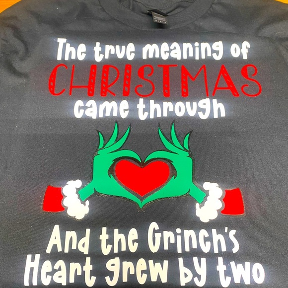 Grinch's Heart Grew by Two Graphic Tee - Picture 1 of 1